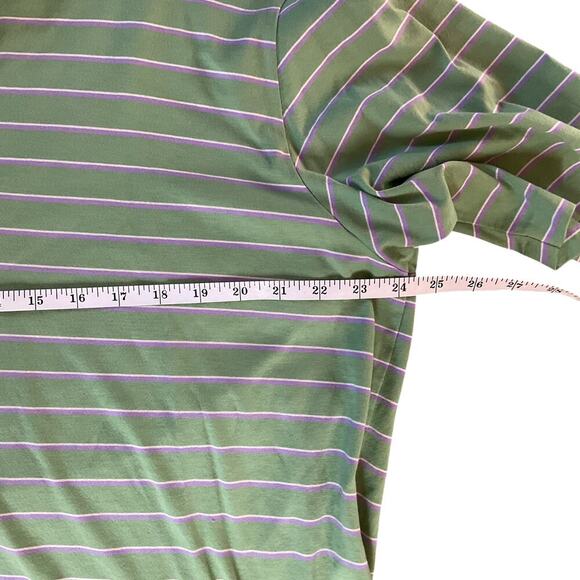 Ralph Lauren Polo Golf Mens Polo. Green with White/Purple Stripes. Size XL - Picture 3 of 5